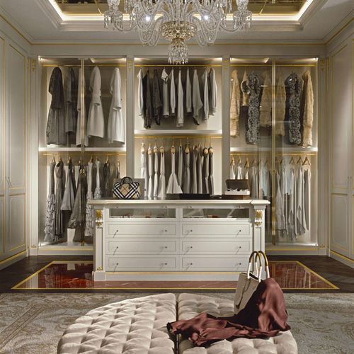 Dressing en U - VIMERCATI MEDA LUXURY CLASSIC FURNITURE - de style / en bois / en verre