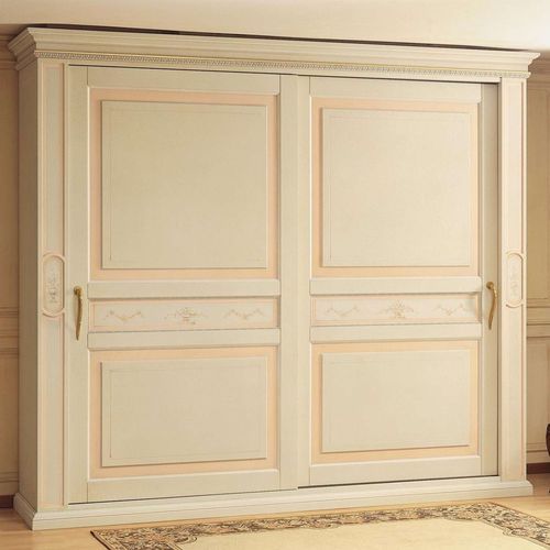 Armoire de style - CANOVA - VIMERCATI MEDA LUXURY CLASSIC FURNITURE - en bois / à porte coulissante / beige