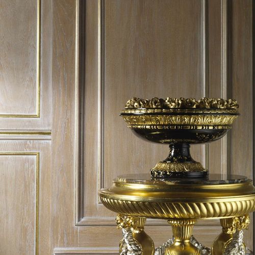 Vase de style baroque - VIMERCATI MEDA LUXURY CLASSIC FURNITURE - de table / noir / doré