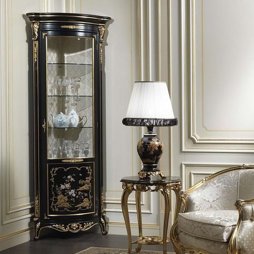 Vitrine de style - art. 951/5 - VIMERCATI MEDA LUXURY CLASSIC FURNITURE - en verre / en bois laqué / visible