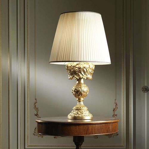 Lampe de table - VIMERCATI MEDA LUXURY CLASSIC FURNITURE - en bois / feuille d'or / de style baroque