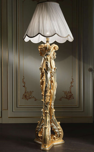 Lampe sur pied - art. 2013 - VIMERCATI MEDA LUXURY CLASSIC FURNITURE - feuille d'or / de style baroque / sans fil