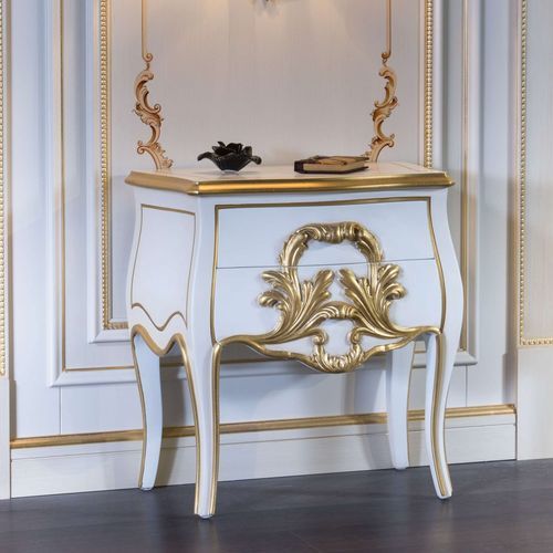 Table de chevet de style - VIMERCATI MEDA LUXURY CLASSIC FURNITURE - en bois / avec piètement en bois / rectangulaire