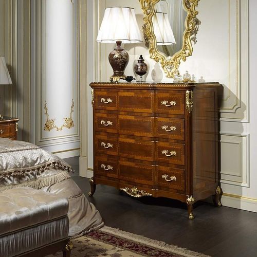 Commode de style Louis XV - France - VIMERCATI MEDA LUXURY CLASSIC FURNITURE - en bois / en marbre / avec tiroir
