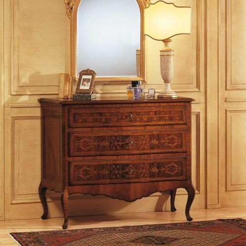 Commode de style - LOUVRE  - VIMERCATI MEDA LUXURY CLASSIC FURNITURE - en noyer / avec tiroir / fait main