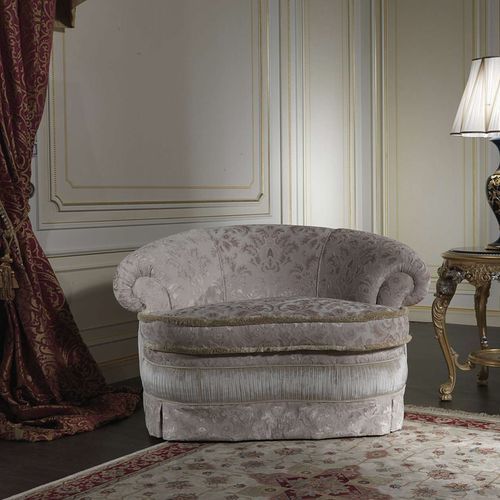 Fauteuil de style - London - VIMERCATI MEDA LUXURY CLASSIC FURNITURE - en tissu / gris / avec accoudoirs