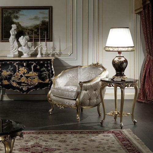 Fauteuil de style Louis XV - Venezia - VIMERCATI MEDA LUXURY CLASSIC FURNITURE - en tissu / en bois / fait main