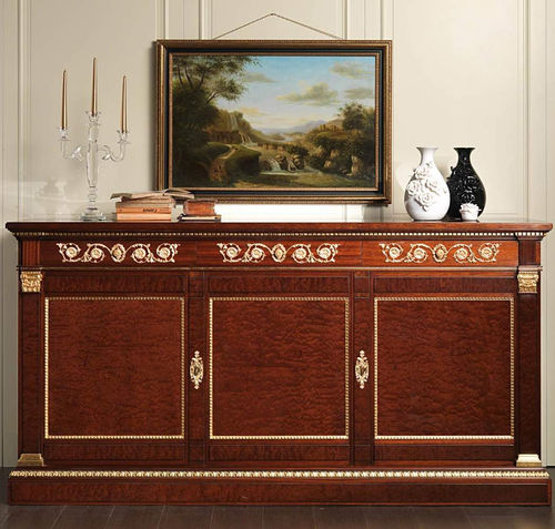 Buffet de style Empire - ERMITAGE - VIMERCATI MEDA LUXURY CLASSIC FURNITURE - en acajou / en laiton / à portes battantes