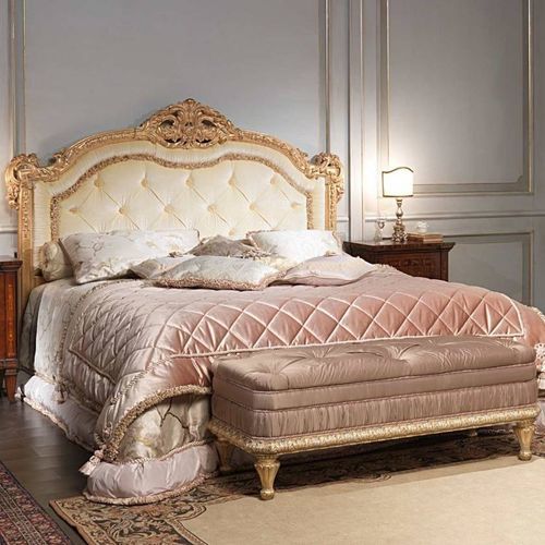 Lit double - MAGGIOLINI - VIMERCATI MEDA LUXURY CLASSIC FURNITURE - de style / tapissé / avec tête de lit tapissée