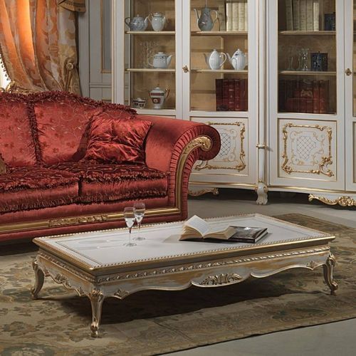 Table basse de style Louis XV - VENICE - VIMERCATI MEDA LUXURY CLASSIC FURNITURE - en bois / avec piètement en bois / rectangulaire