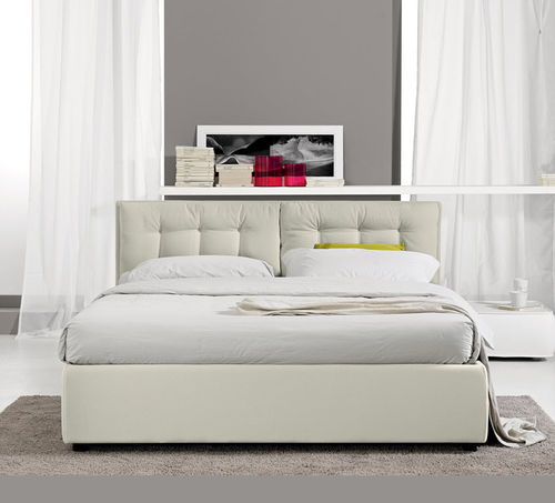 Lit double - VERA - noctis - contemporain / tapissé / en tissu