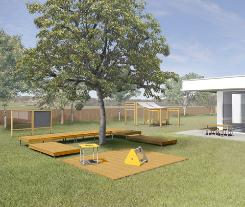 Structure de jeu pour aire de jeux - OUTDOOR PLATFORMS - gonzagarredi - pour crèche / modulaire