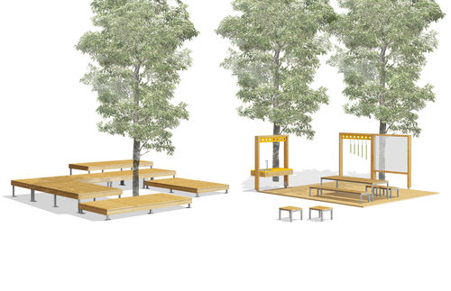 Structure de jeu pour aire de jeux - OUTDOOR FRAMES - gonzagarredi - pour crèche / en bois / modulaire