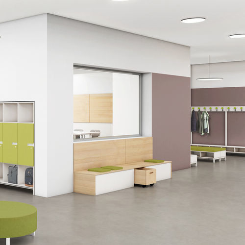 Banc modulaire - gonzagarredi - contemporain / en bois / avec dossier