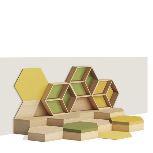 Pouf modulable - HEXAGONS - gonzagarredi - contemporain / en bois / autres formes