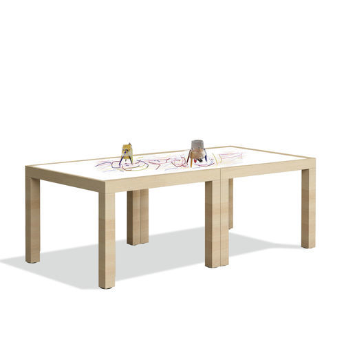 Table de travail contemporaine - gonzagarredi - en bois / avec piètement en métal / carrée