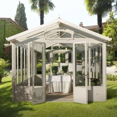 Véranda autoportée - DINING ROOM - Cagis Srl - en verre / en fer galvanisé