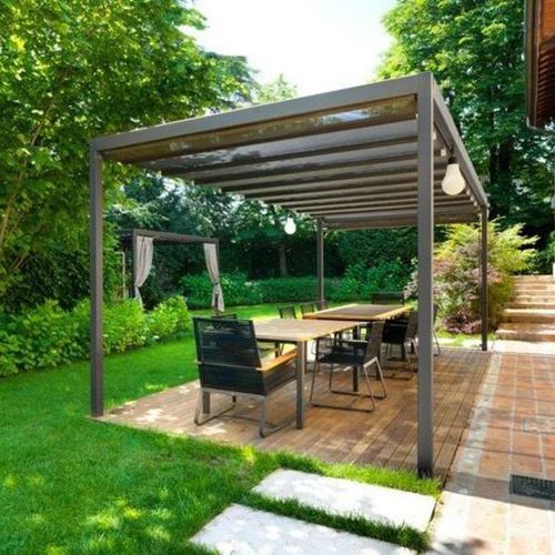 Pergola autoportée - SAINT TROP - Cagis Srl - en métal / couverture en toile / professionnelle