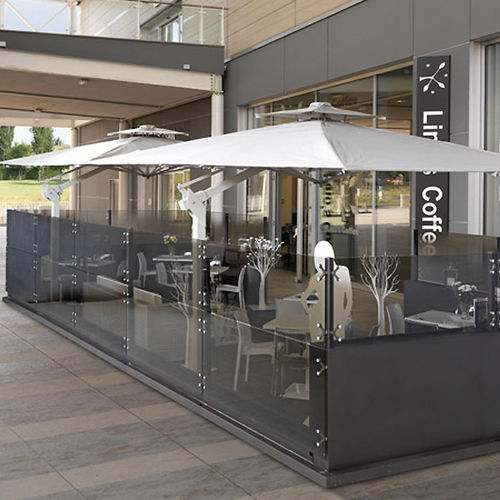 Panneau pare-vent en verre - DEHORS - Cagis Srl - professionnel