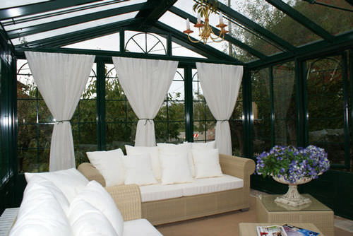 Véranda autoportée - BRITISH STYLE - Cagis Srl - en fer / tout verre