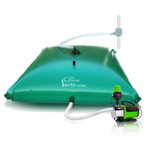 Cuve de récupération d'eau de pluie - PETITO  - La citerne Verte - souple / en PVC
