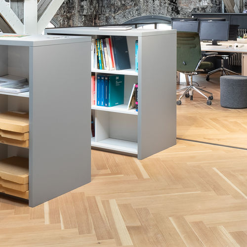 Parquet massif - 100 Herringbone - Pur Natur Holzprodukte - en douglas / point de Hongrie / finition en huile naturelle