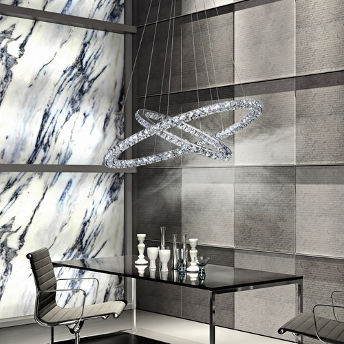 Lampe suspension - TONERIA : 39001 - EGLO Leuchten GmbH - en acier inoxydable / en cristal / contemporaine