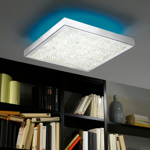 Plafonnier contemporain - CARDITO   - EGLO Leuchten GmbH - carré / en cristal / à LED
