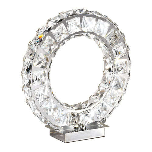 Lampe de table - TONERIA : 39005 - EGLO Leuchten GmbH - en acier inoxydable / en cristal / contemporaine