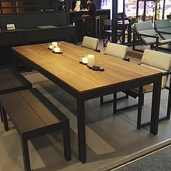 Table contemporaine - TAHITI - SACHI - Premium Outdoor Furniture - en aluminium / avec piètement en aluminium / rectangulaire