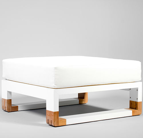 Ottoman contemporain - YACHT CLUB  - SACHI - Premium Outdoor Furniture - en tissu / en bois / en aluminium