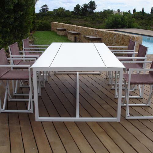 Table à manger contemporaine - WEST COAST - SACHI - Premium Outdoor Furniture - en aluminium / rectangulaire / carrée