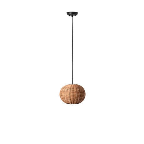 Plafonnier rond - HAKA 250 - Faro Barcelona - en rotin / ampoule non fournie / à LED