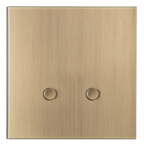 Interrupteur bouton poussoir - PNV002-LB - LUXONOV - encastré / double / en laiton