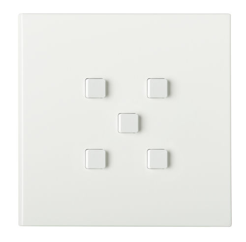 Interrupteur à bouton poussoir - PMA005-RA - LUXONOV - encastré / quadruple / en laiton