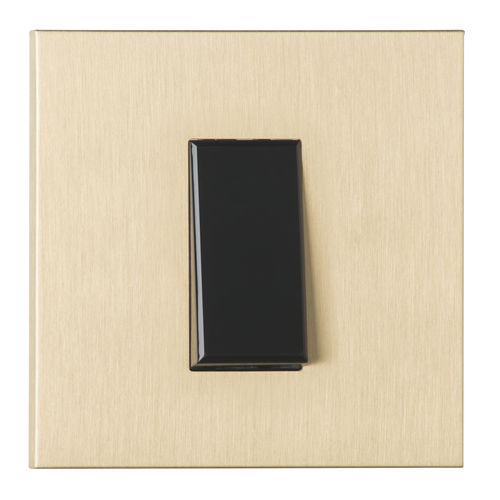 Interrupteur bouton poussoir - PPA001-LB - LUXONOV - encastré / en laiton / contemporain