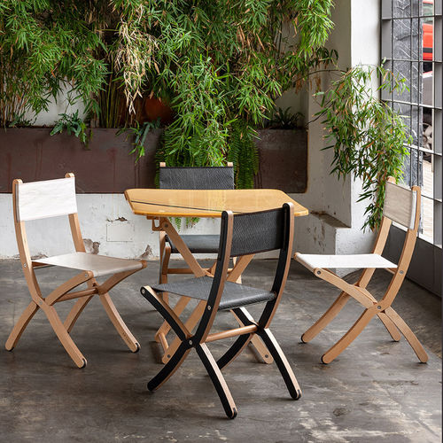 Chaise contemporaine - HELM  - DVELAS - d'extérieur / d'intérieur / en tissu