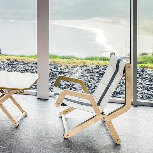 Fauteuil contemporain - CUNNINGHAM  - DVELAS - en tissu / en contreplaqué / en bouleau