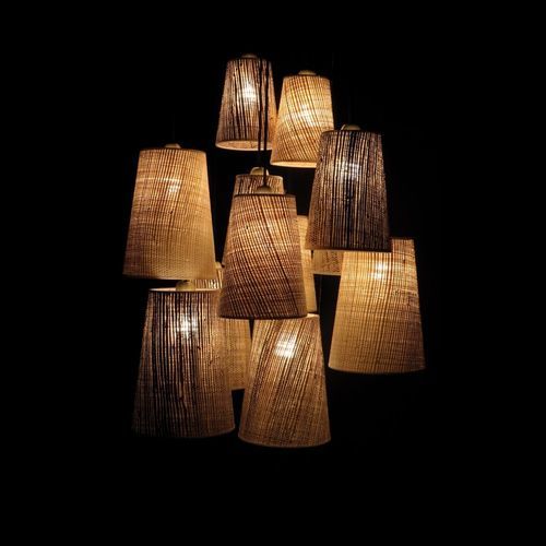 Lustre contemporain - SIMBA 12 O58 - Stéphane DAVIDTS - en tissu / professionnel / abat-jour