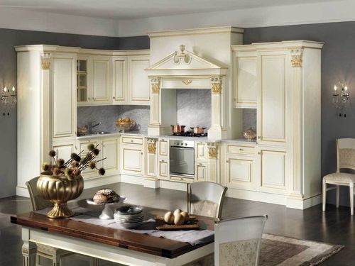 Cuisine de style - SOFIA - Onlywood SRL - en bois / avec poignée / laquée
