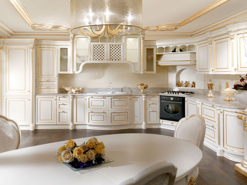 Cuisine de style - CAPRICE - Onlywood SRL - en bois / avec poignée / laquée