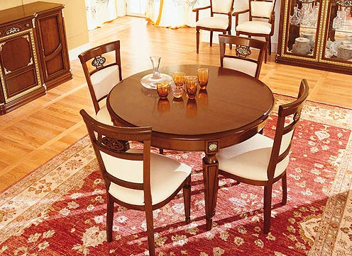 Table classique - CAPRI  - Homes - en bois / ronde