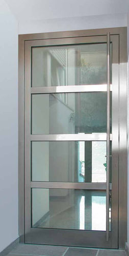 Porte d'entrée - PRIVILEG 209 - Auroport GmbH - en inox / battante / vitrée