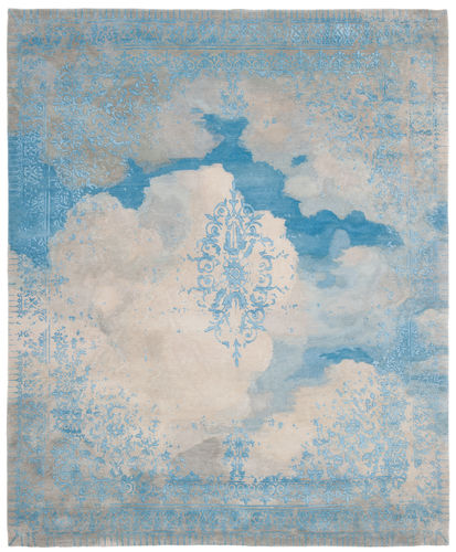 Tapis contemporain - FERRARA CLOUD SPECIAL ROCKED - JAN KATH - Contemporary Rug Art - à motif / en laine / en soie