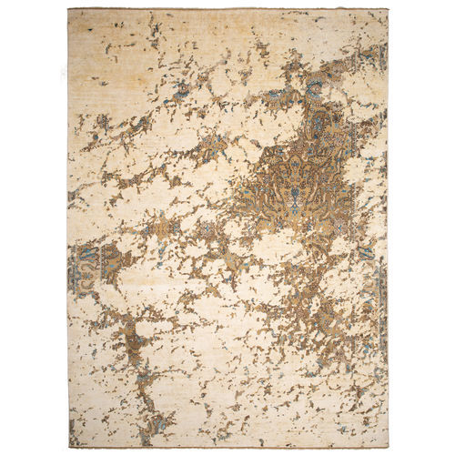 Tapis oriental - AGRA CANTT AERIAL  - JAN KATH - Contemporary Rug Art - à motif / en laine / en soie
