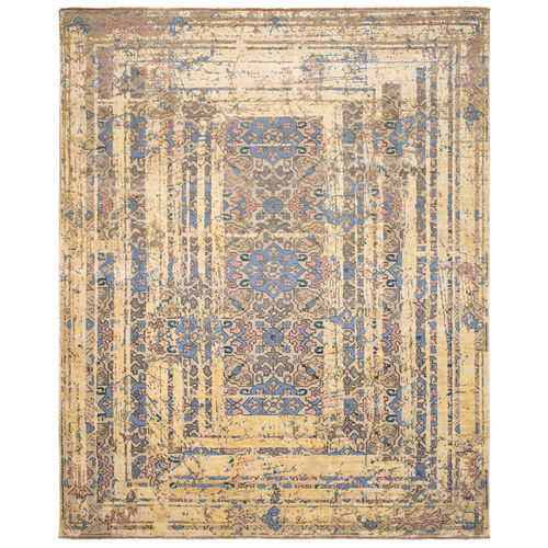 Tapis oriental - AZERBAIJAN EARLSCOURT FRAME  - JAN KATH - Contemporary Rug Art - à motif / en laine / en soie