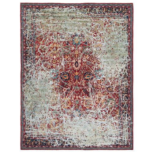 Tapis oriental - BIDJAR HIGHGATE ENJOY - JAN KATH - Contemporary Rug Art - à motif / en laine / en soie