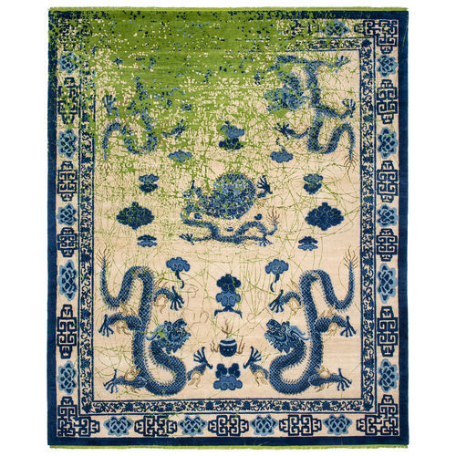Tapis contemporain - IMPERIAL DRAGON TOHUWABOHU  - JAN KATH - Contemporary Rug Art - à motif animalier / en laine / en soie