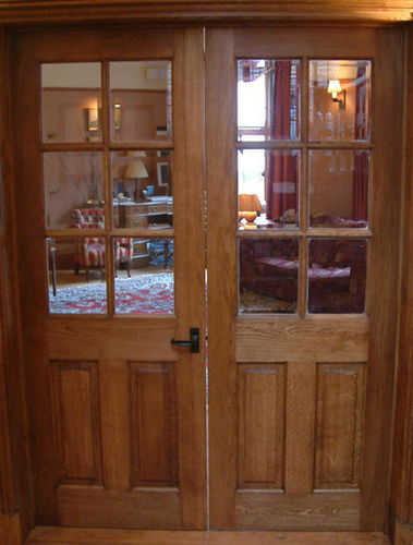 Porte d'intérieur - HALF - Broadleaf Timber - en chêne / en verre / battante