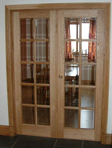 Porte d'intérieur - 10 PANE - Broadleaf Timber - en chêne / en verre / battante
